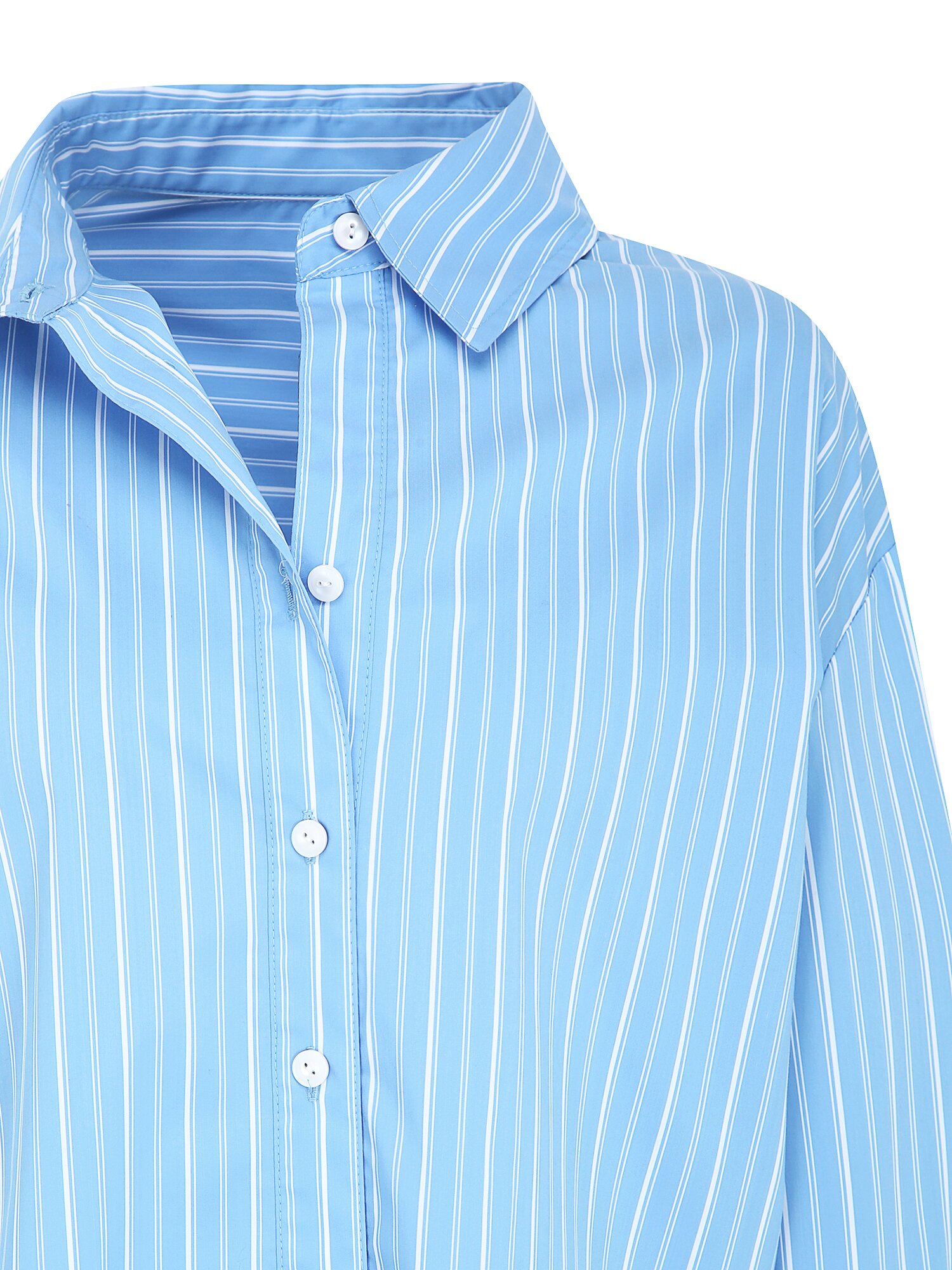 루즈핏 스트라이프 셔츠 블라우스 (STRIPE BLUE)