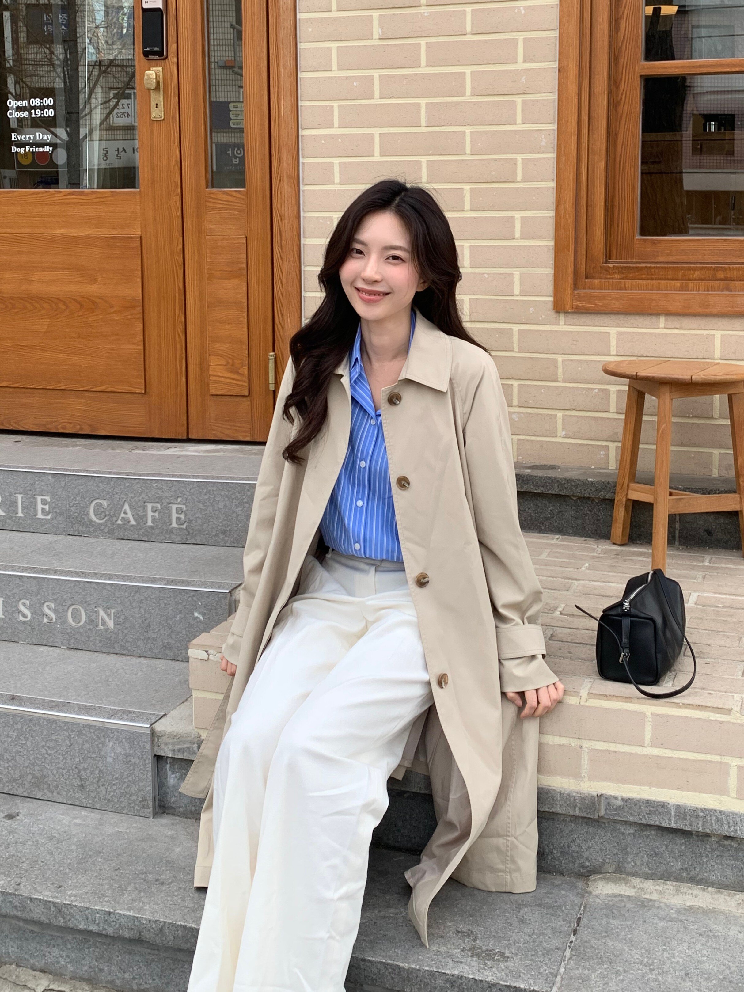 루즈핏 스트라이프 셔츠 블라우스 (STRIPE BLUE)