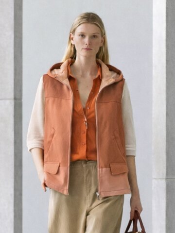 후드 램스킨 콤비 베스트_FWVS260101