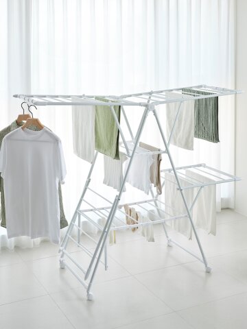 한샘 올데이 2단 이동형 빨래건조대