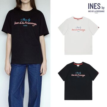이네스 레터링 반팔 티셔츠 2colors
