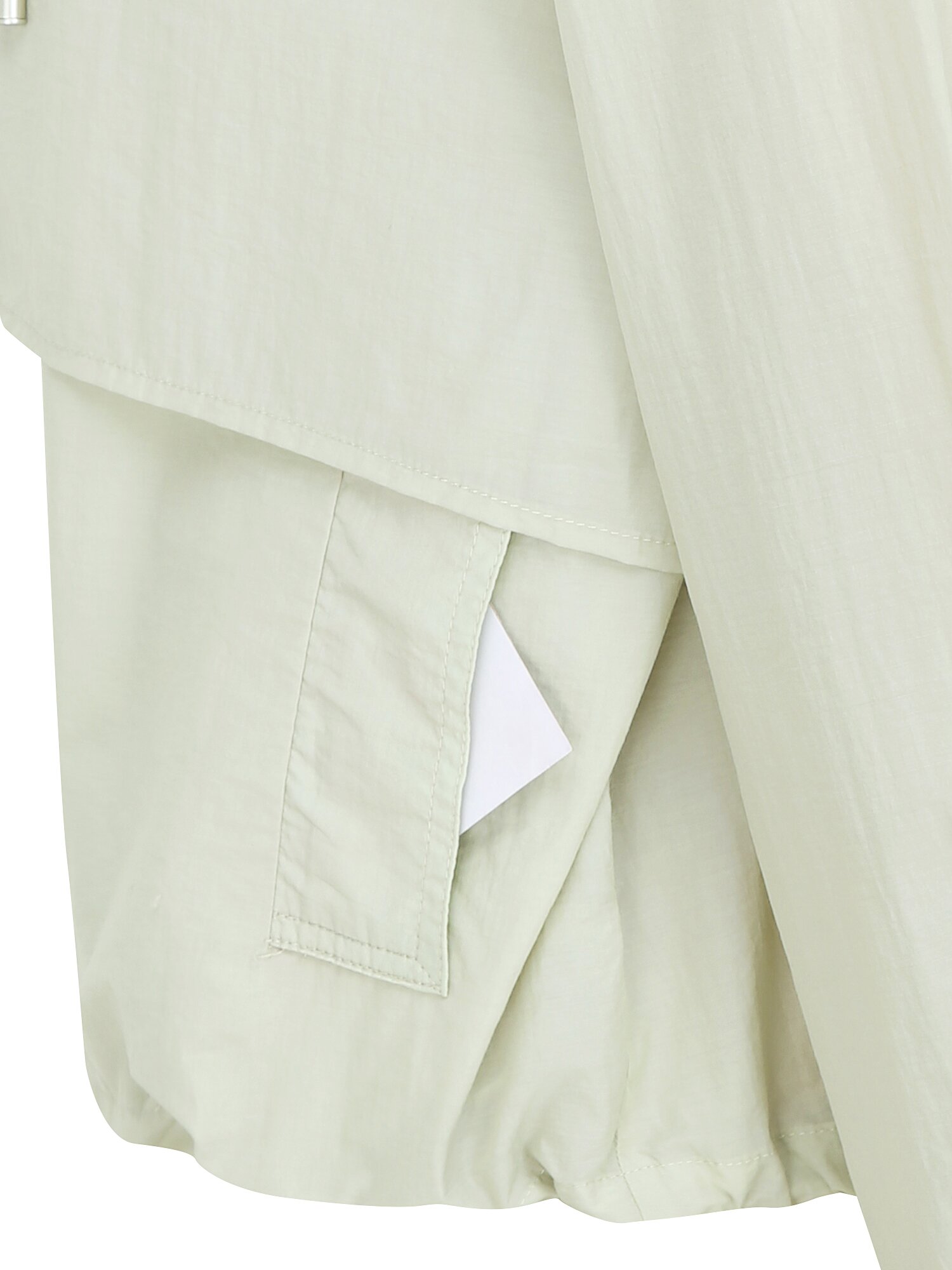 코튼 스트링 후드 집업 점퍼 (MINT)