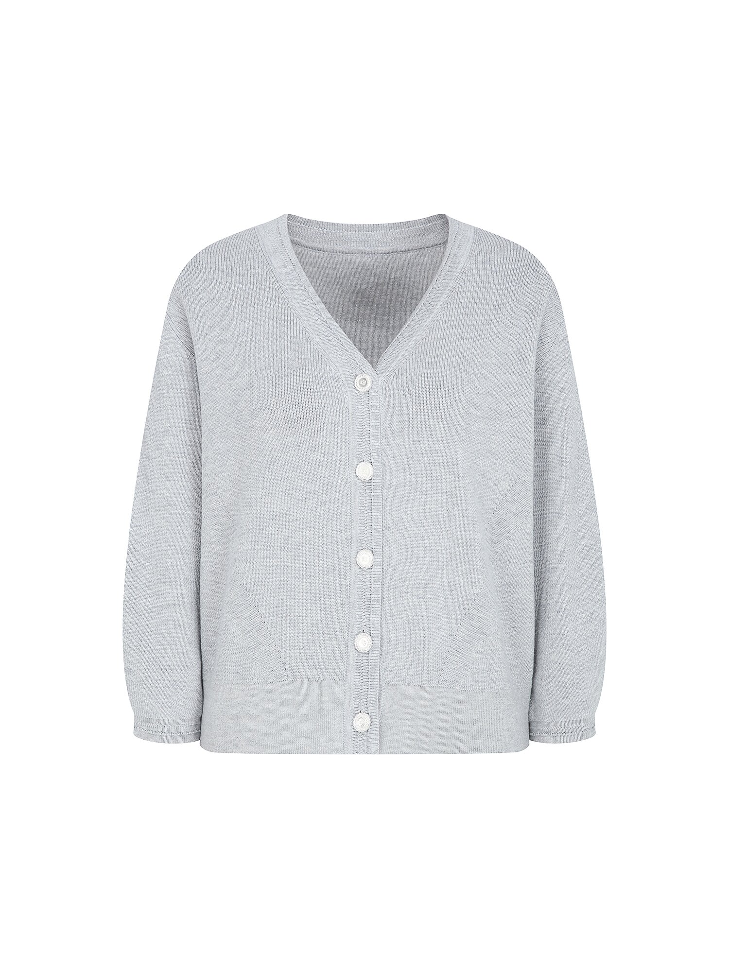 글리터 7부 브이넥 가디건 (SILVER)