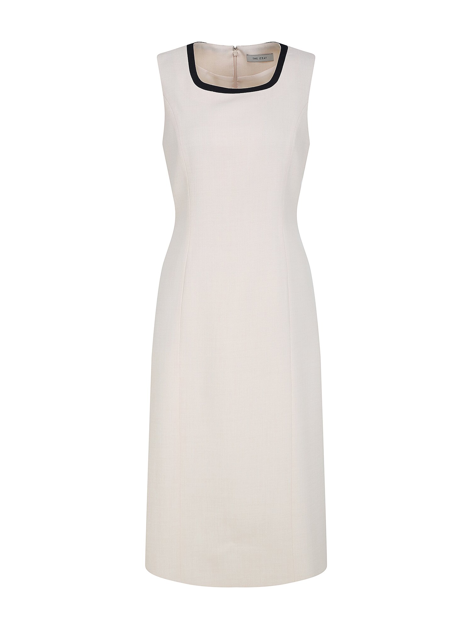 배색 A라인 원피스 +재킷 세트 (LIGHT BEIGE)