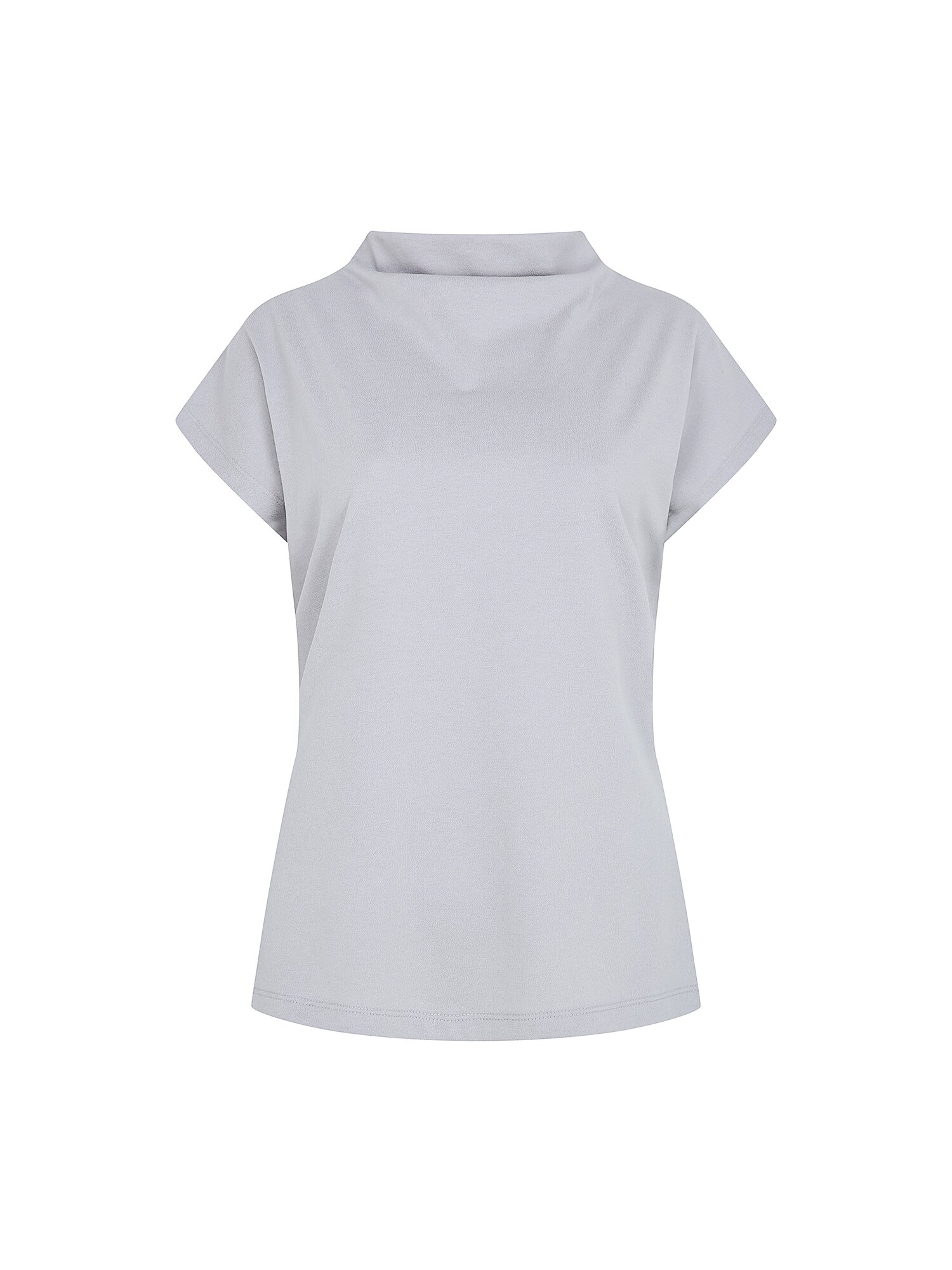 캡 슬리브 카울넥 티셔츠 (LIGHT GREY)