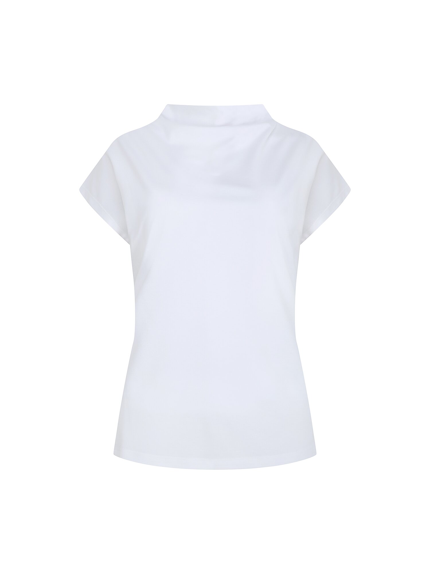 캡 슬리브 카울넥 티셔츠 (WHITE)