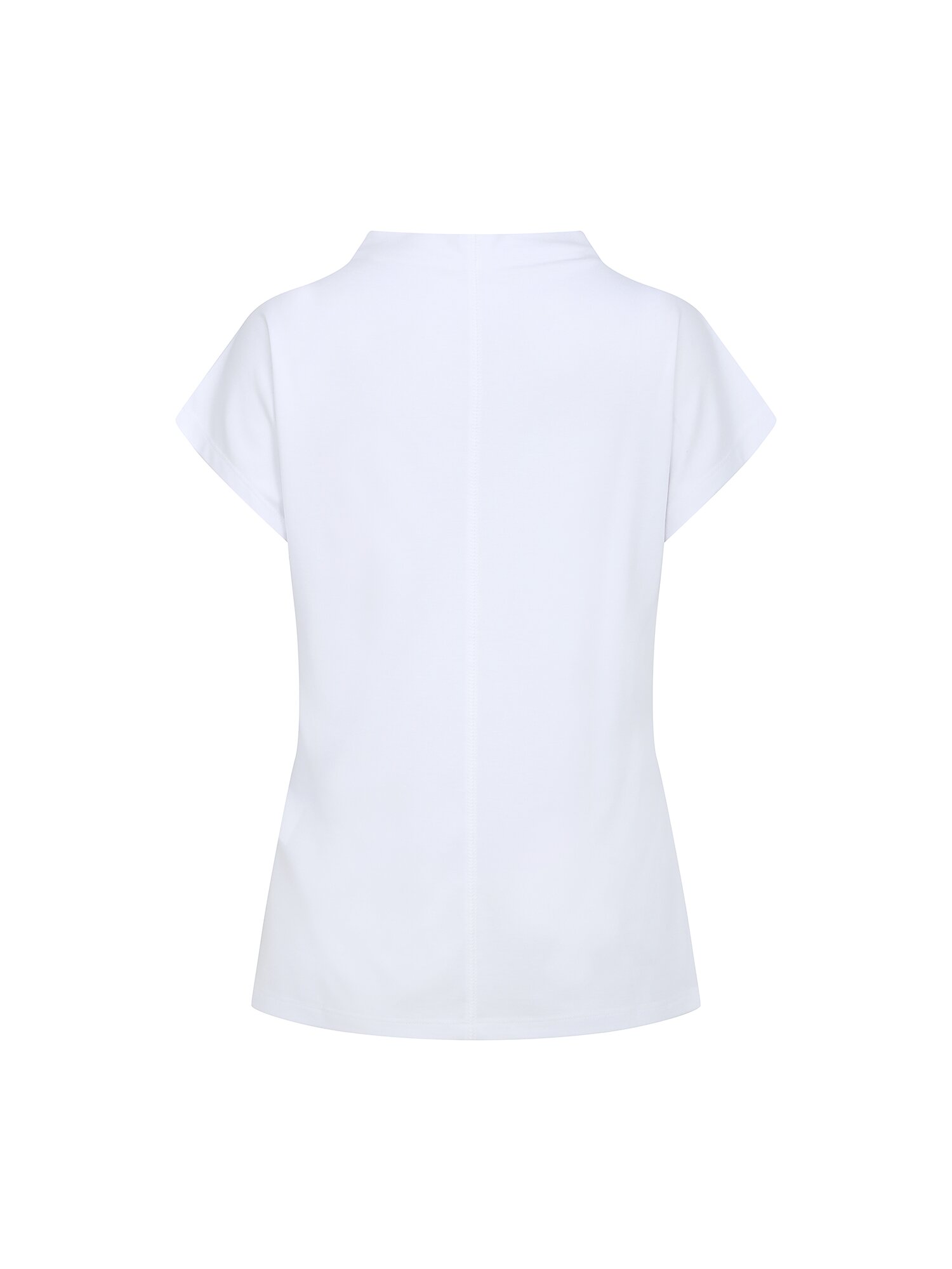 캡 슬리브 카울넥 티셔츠 (WHITE)