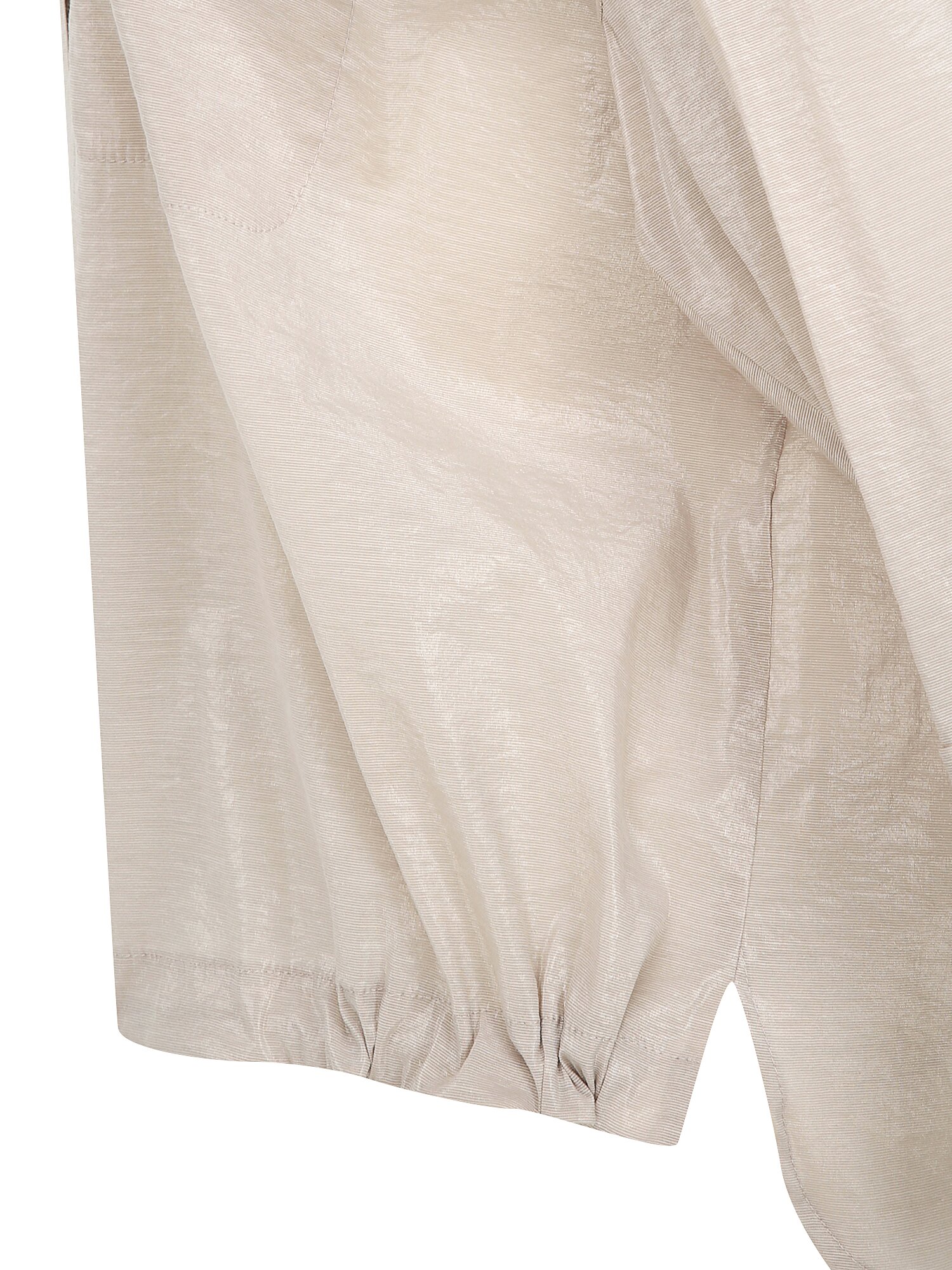 글로시 오픈 칼라 블라우스 (BEIGE)