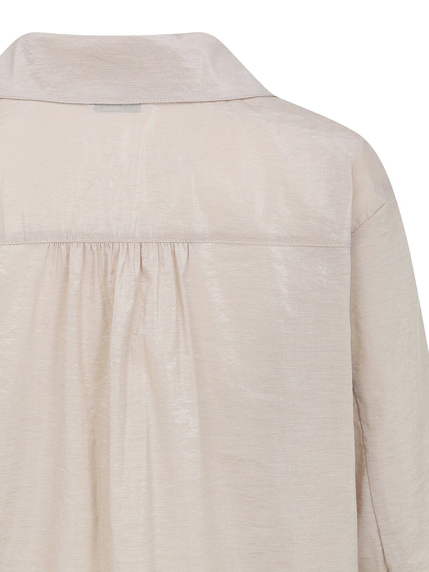 글로시 오픈 칼라 블라우스 (BEIGE)