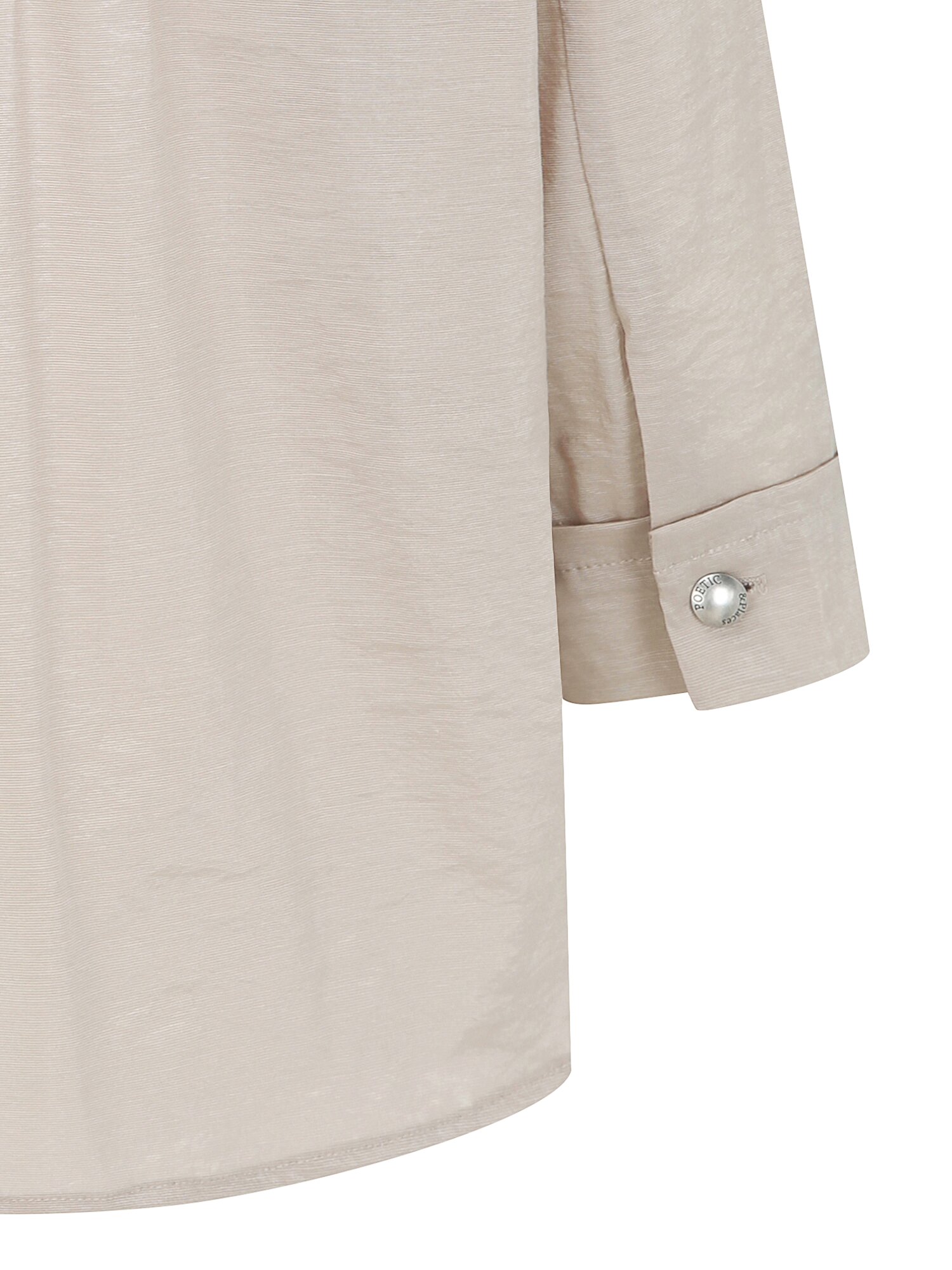 글로시 오픈 칼라 블라우스 (BEIGE)