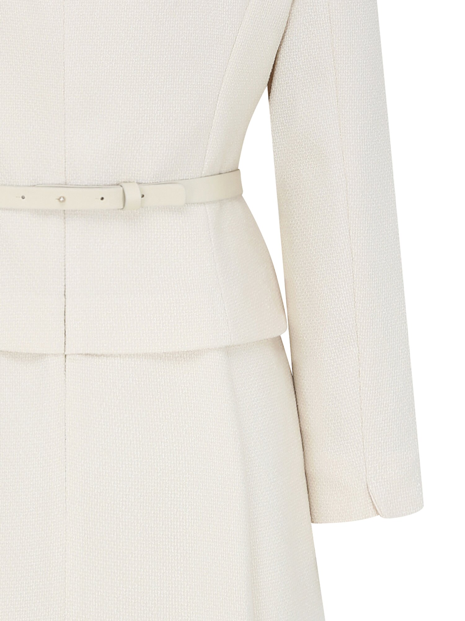 오픈 칼라 재킷 플레어 원피스 (LIGHT BEIGE)