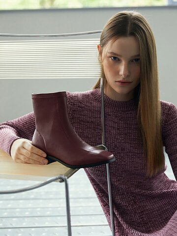 [라운지그레이]플리시 앵클부츠