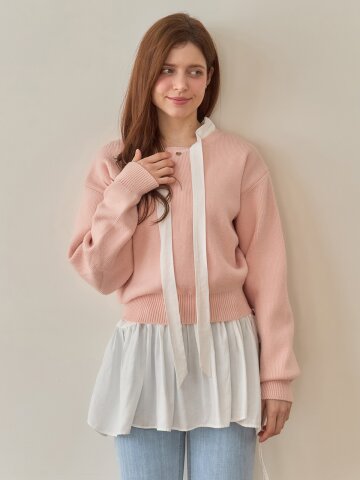 [메종르하르] 푸르티 라운드넥 니트 4color