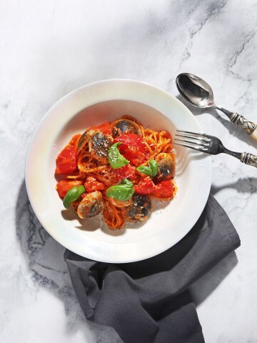 [1+1]오로라 파스타 접시 샐러드 볼 도자기 그릇
