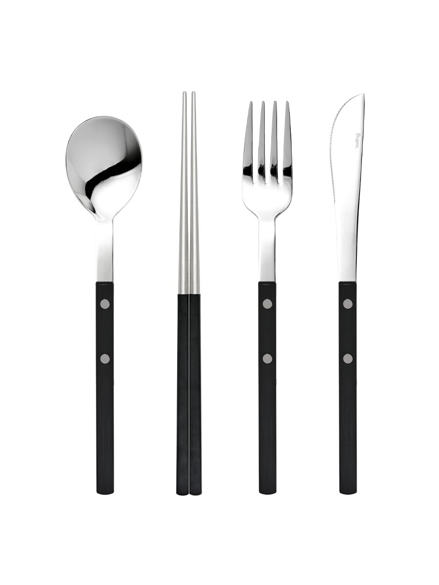 [1인 4종세트]국산 커트러리 스텐 304 수저 포크 나이프 세트 보겐 미네뜨 