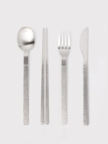 [1인 4종세트]햄머스톤 국산 커트러리 수저 포크 나이프 세트