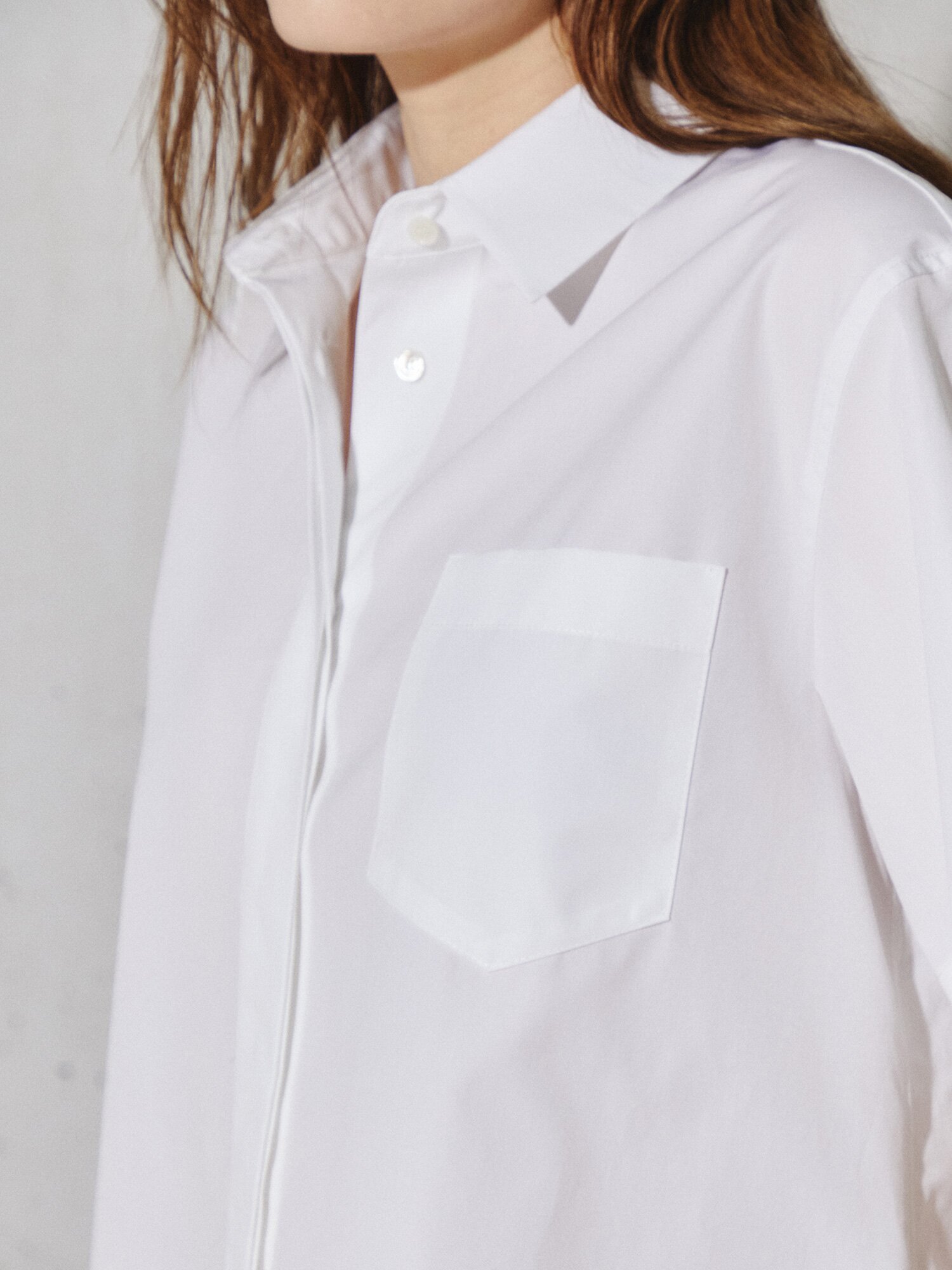 모던 백 플리츠 레이어드 블라우스 (WHITE)