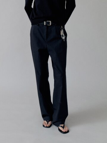 Cotton Straight Pocket Pants_BLACK
