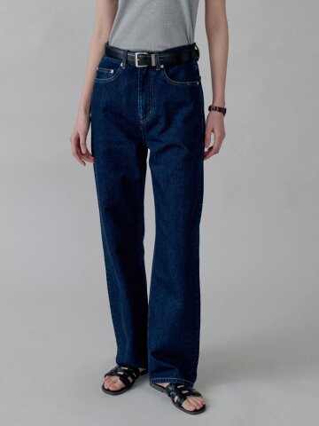 Classic Straight Leg Denim_DEEP BLUE