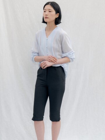 Stretch Capri Pants_BLACK