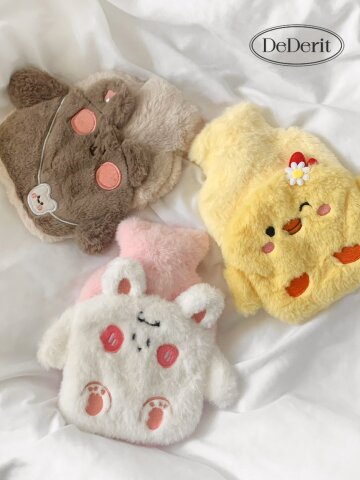 데데리트 귀여운 동물 캐릭터 휴대용 보온물주머니 탕파 핫팩 찜질팩 생리통 완화
