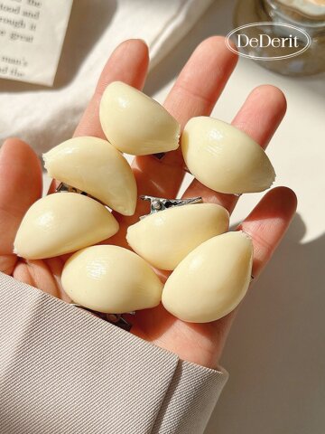 데데리트 귀여운 특이한 마늘 상추 선물 앞머리 헤어 핀 집게핀