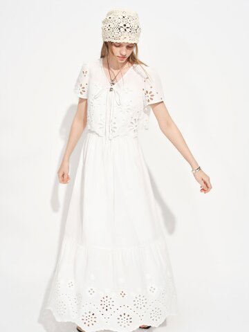 WD_Crochet cardigan and dress set