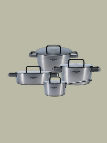 [알텐바흐] 아트리움 316Ti 통5중 냄비 4종세트 (편수16+양수20+양수24+전골24)