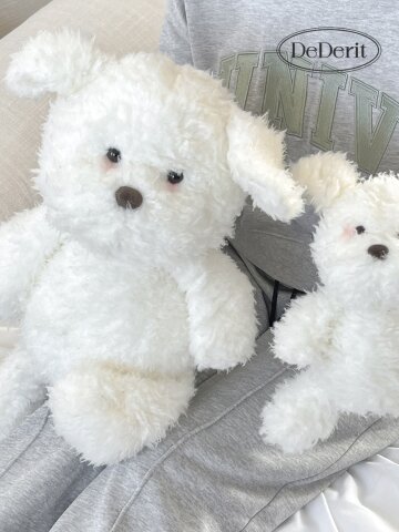 데데리트 동물 뽀글이 비숑 강아지 애착 인형 집들이 인테리어 소품 친구 커플 우정 생일 선물
