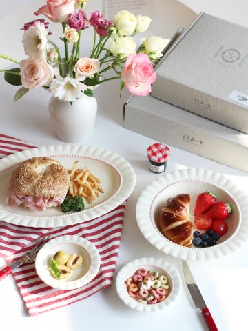 쁘띠 프릴 홈카페 라운드 테이블웨어 3종 