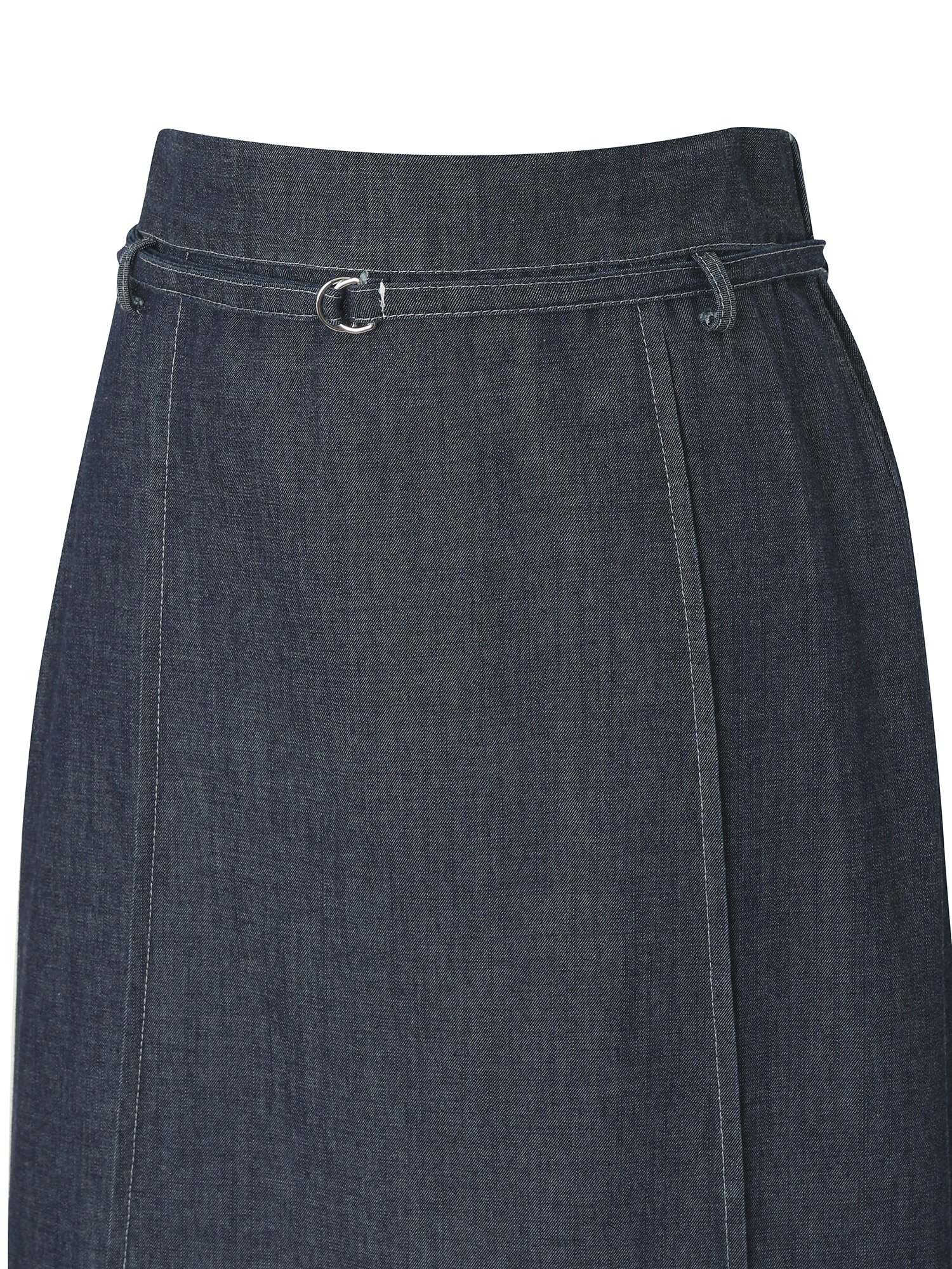 데님 칼라넥 플레어 투피스 (DARK BLUE)