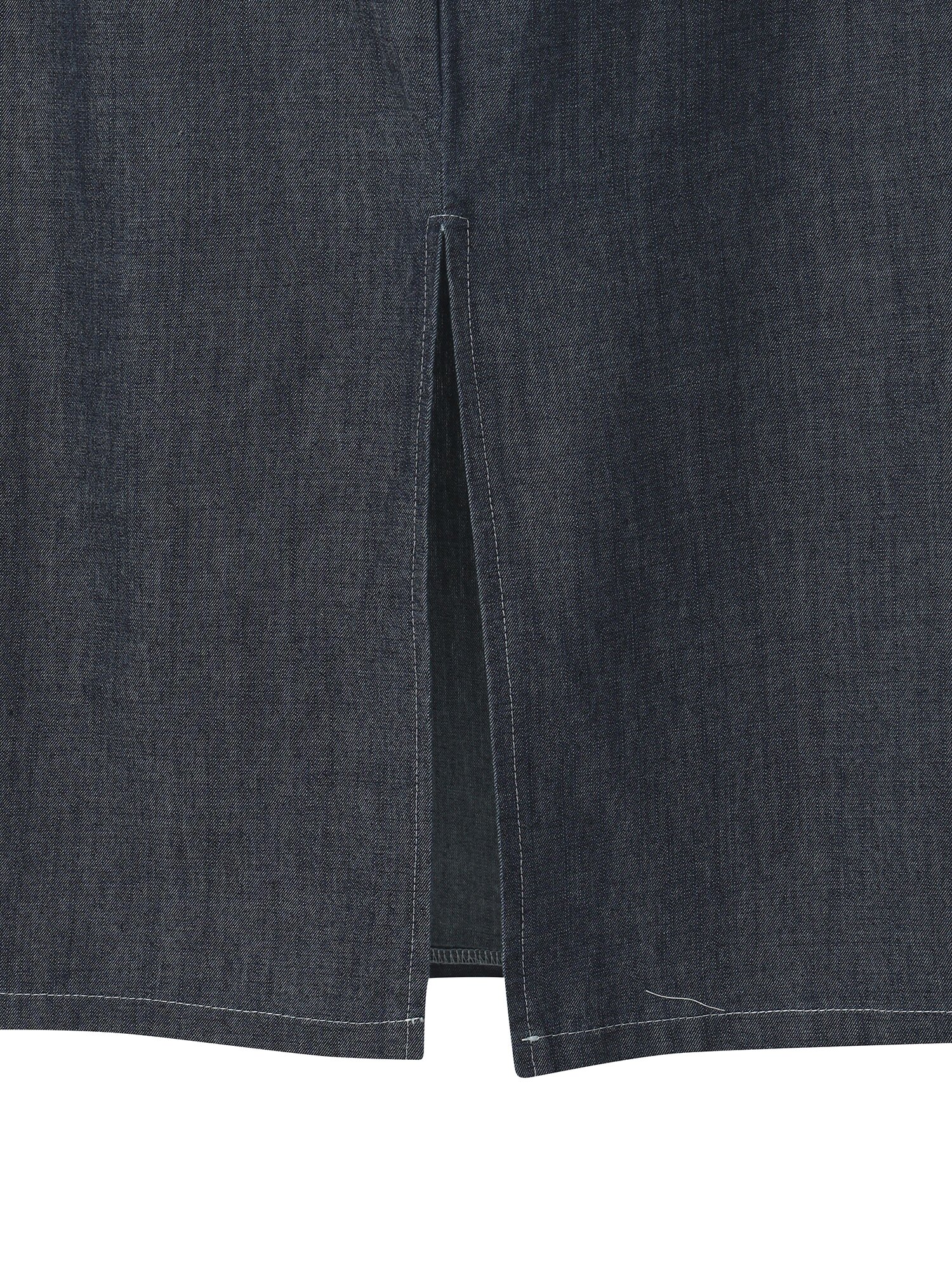 데님 칼라넥 플레어 투피스 (DARK BLUE)