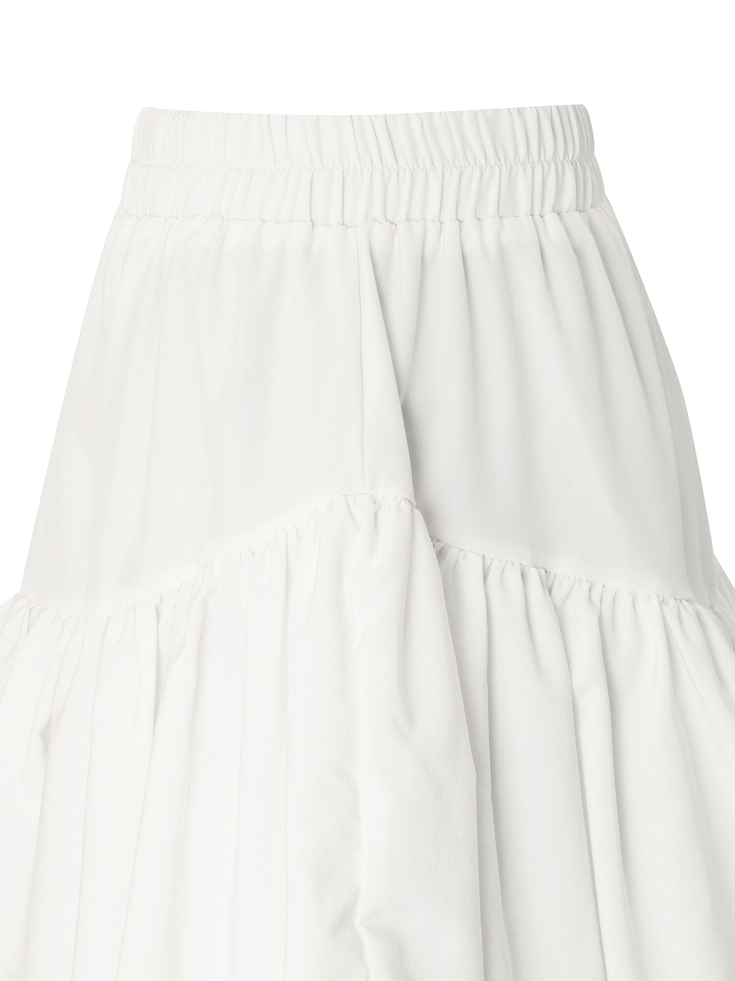 밴딩 볼륨 미니 스커트 (WHITE)