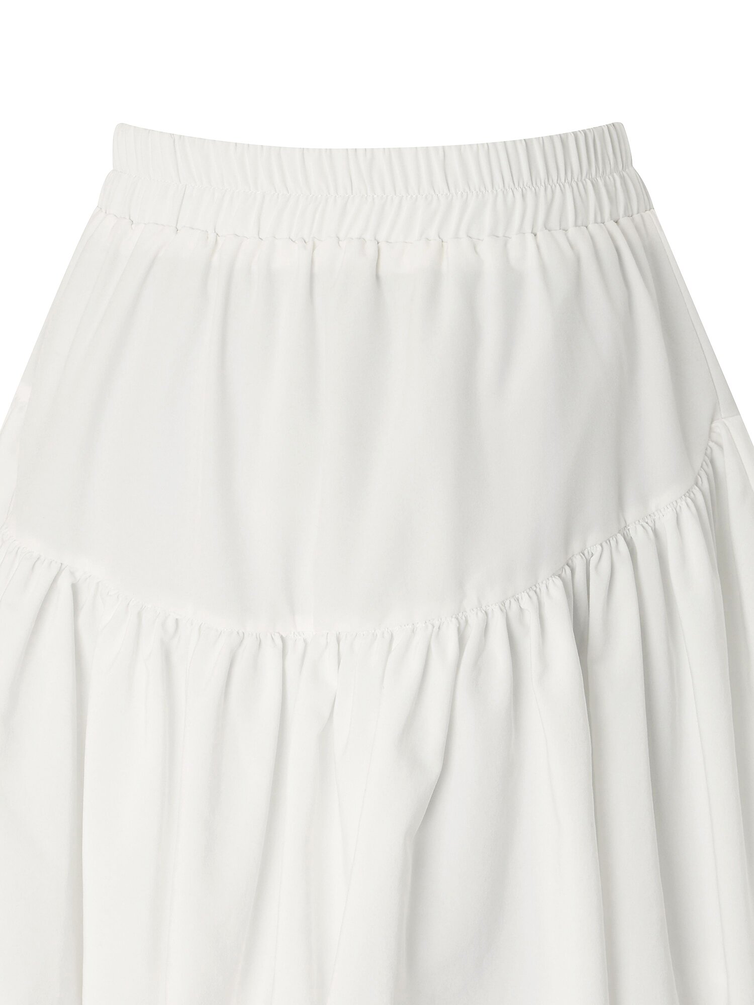 밴딩 볼륨 미니 스커트 (WHITE)