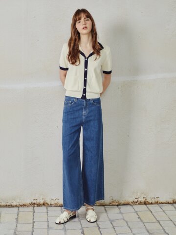 스판 플레어 데님팬츠 