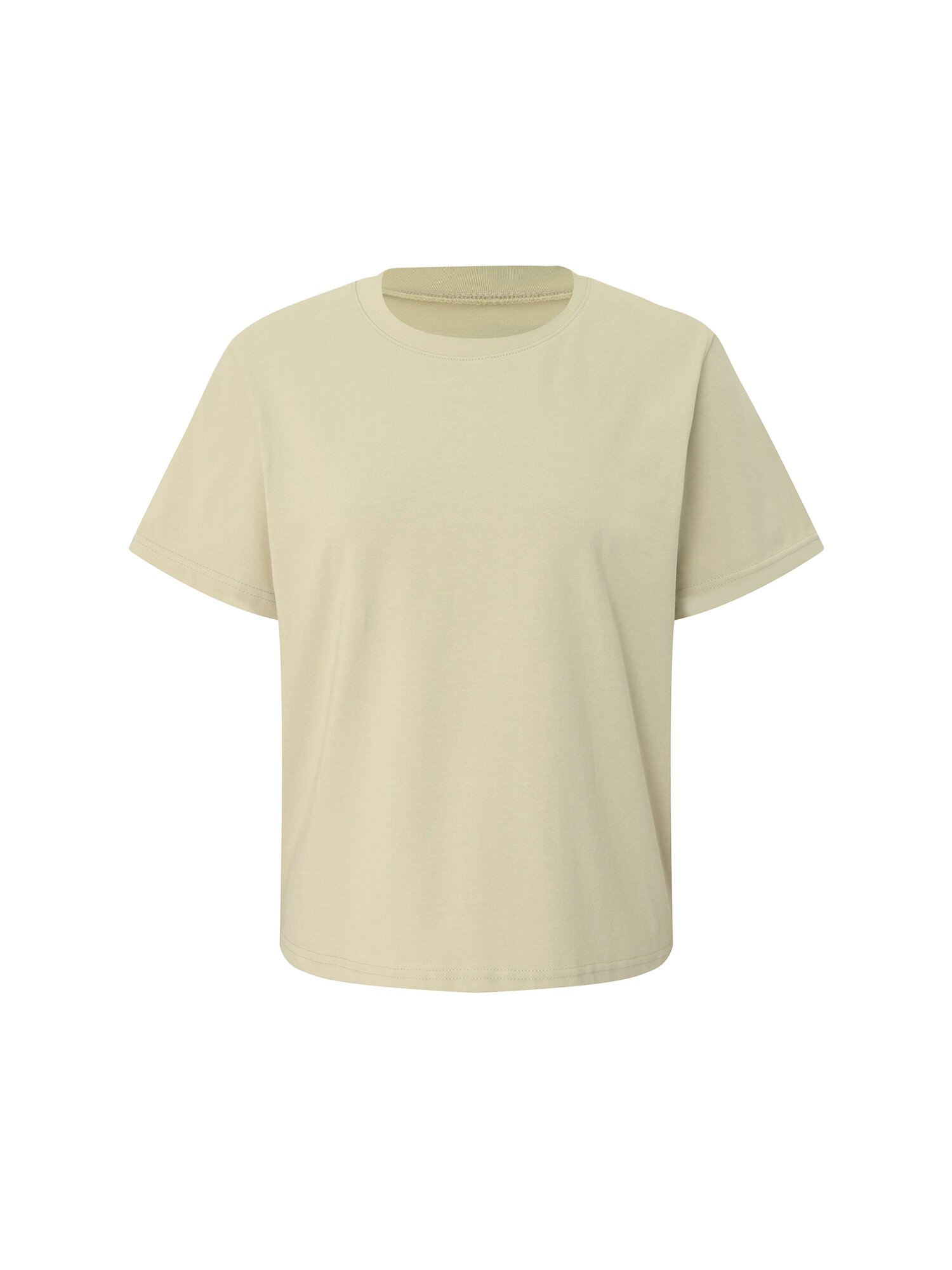 스판 블렌드 라운드넥 티셔츠 (YELLOW GREEN)