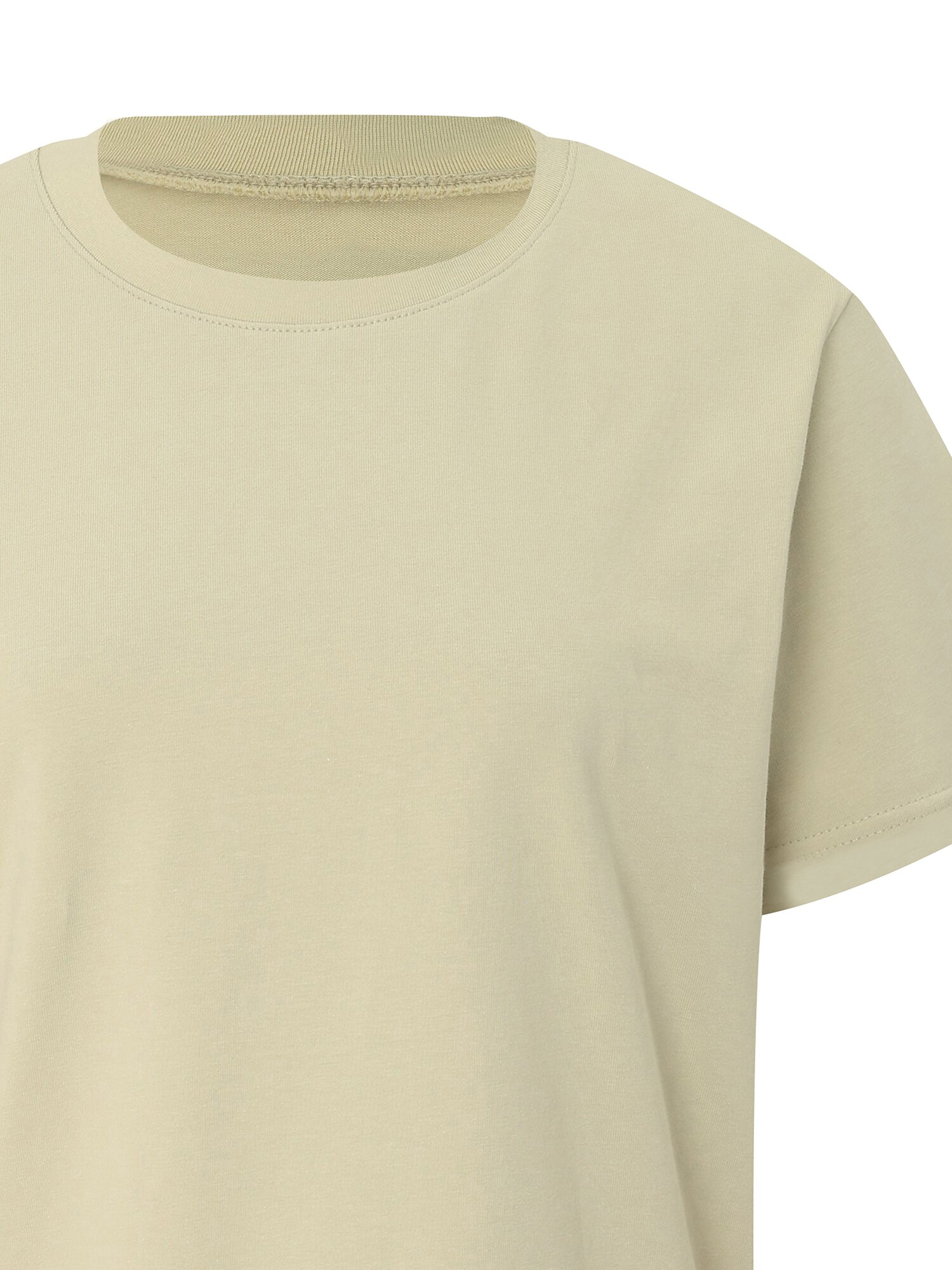 스판 블렌드 라운드넥 티셔츠 (YELLOW GREEN)