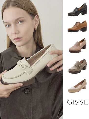 [지쎄] 천연가죽 국내수제화 베스트셀러 통굽 펌프스 6종 택1