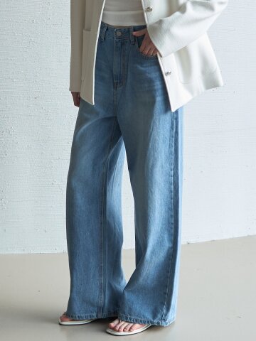 Wide Denim Pants_Blue