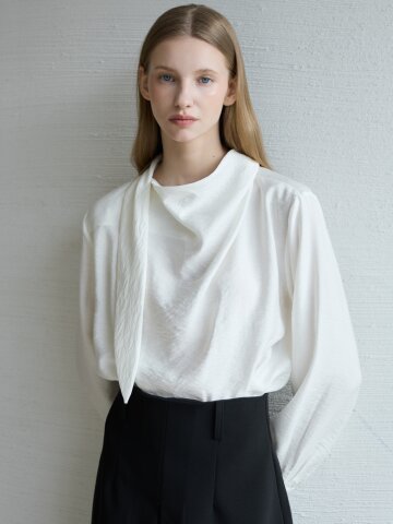 Tie Blouse_Ivory