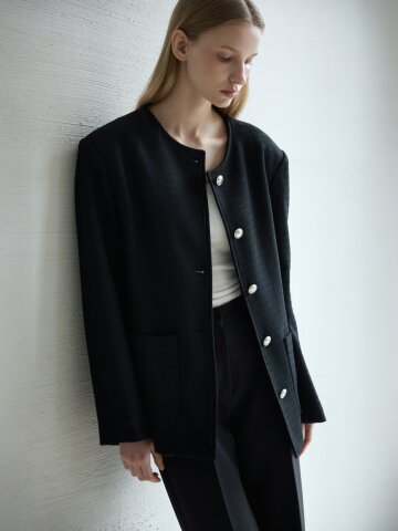 Mood Tweed Jacket_Black