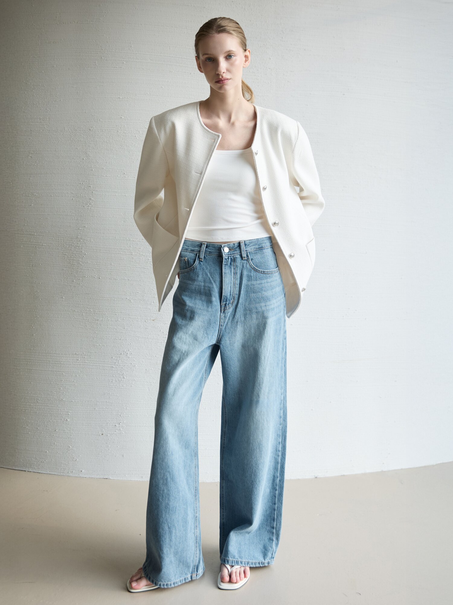 Mood Tweed Jacket_Ivory