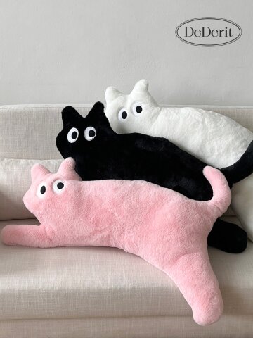 데데리트 롱 캣 쿠션 반려 애착 인형 고양이 바디필로우 인테리어 소품 커플 집들이 선물