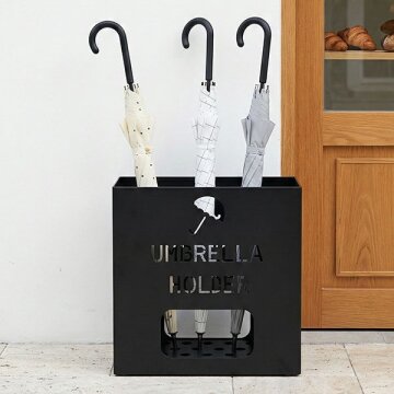 HICKIES 병원 카페 미용실 풀메탈 직사각 공간활용 디자인 우산꽂이 특대형 22구