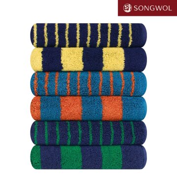 송월타올 듀얼 스트라이프 180g 호텔수건 타월 5장