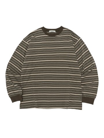 빈티지 무드 스트라이프 롱슬리브 (카키)