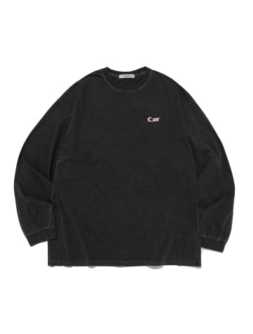 피그먼트 로고 오버핏 롱 슬리브 (차콜)