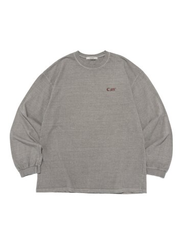 피그먼트 로고 오버핏 롱 슬리브 (그레이)