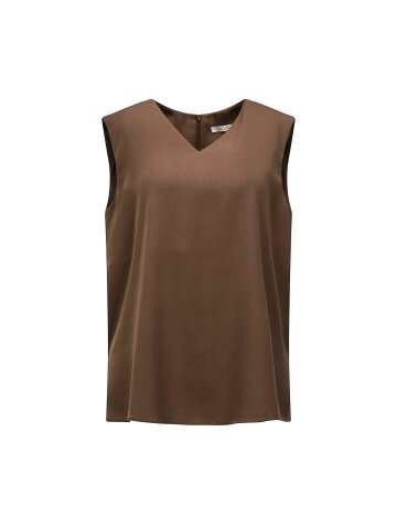 슬리브리스 브이넥 블라우스 