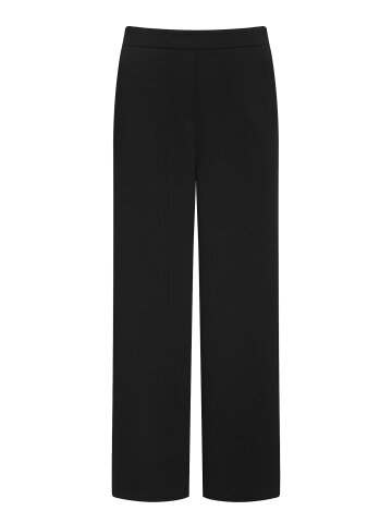 사이드 지퍼 백 밴딩 와이드 팬츠 